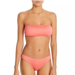 Vince Camuto, Smocked Bandeau Bikini Top & Bikini Bottom, Size XS